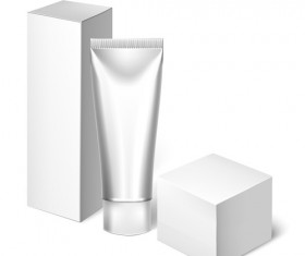 Cosmetics packages tube blank vector 10