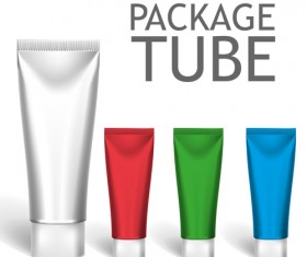 Cosmetics packages tube blank vector 12
