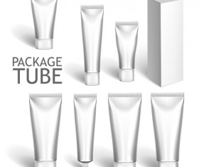 Cosmetics packages tube blank vector 14