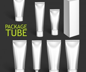 Cosmetics packages tube blank vector 17