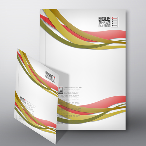 Cover brochure flyer business templates vectors 02