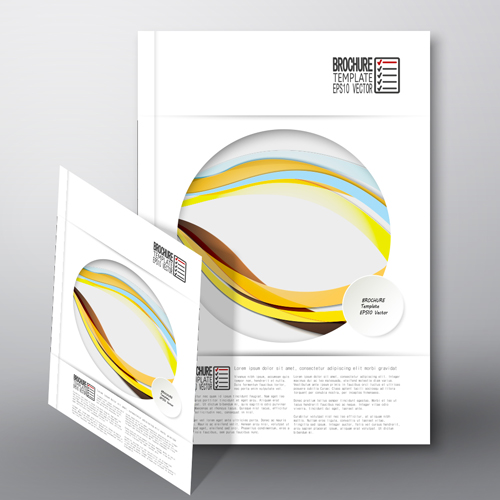 Cover brochure flyer business templates vectors 05