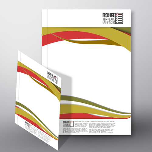 Cover brochure flyer business templates vectors 06