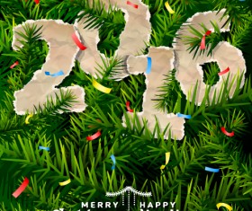 Creative 2016 christmas with new year vector design 09