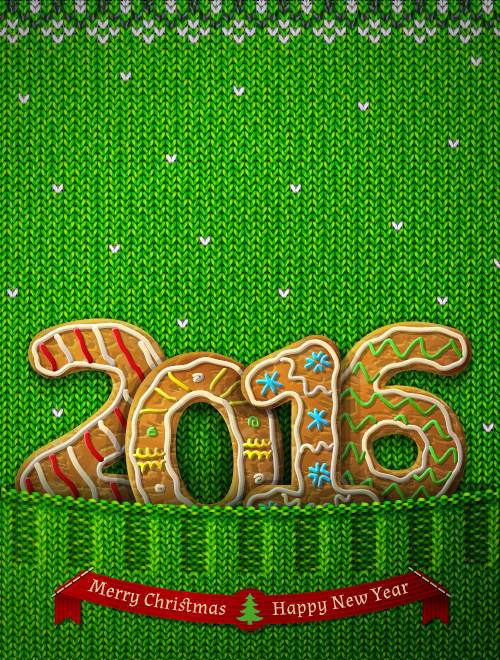 Creative 2016 christmas with new year vector design 10