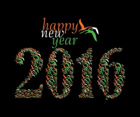 Creative 2016 new year design vector collection 04