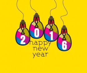 Creative 2016 new year design vector collection 05