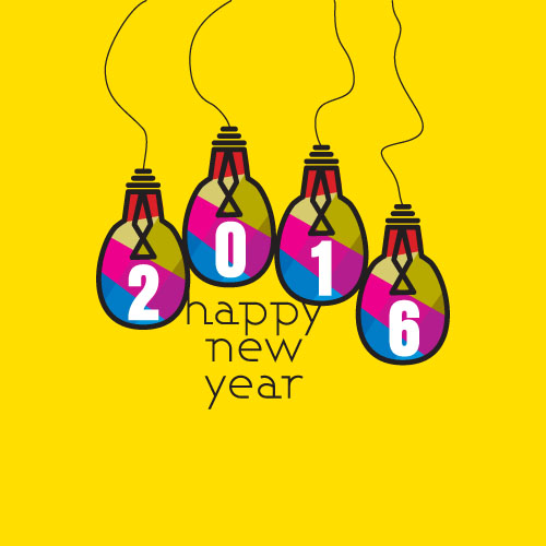 Creative 2016 new year design vector collection 05