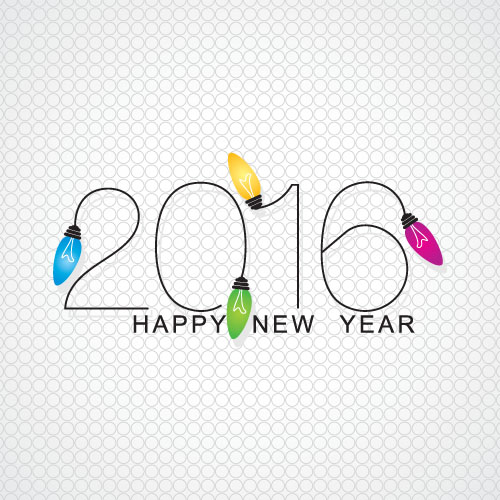 Creative 2016 new year design vector collection 07