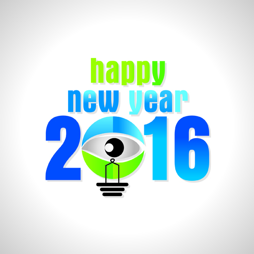 Creative 2016 new year design vector collection 08