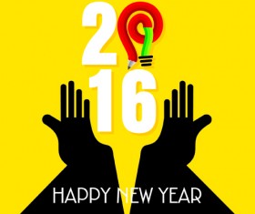 Creative 2016 new year design vector collection 09
