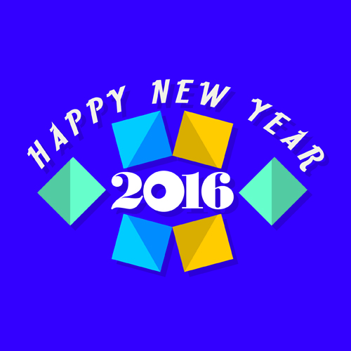 Creative 2016 new year design vector collection 10