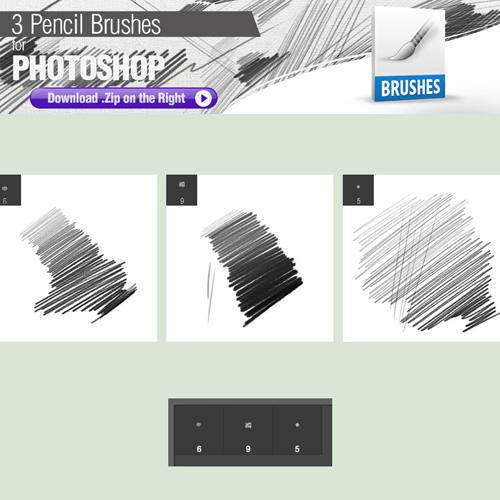 Creative Pencil Photoshop Brushes