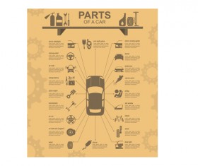 Creative car service infographics template vector 01