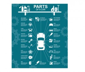 Creative car service infographics template vector 02