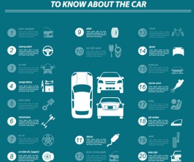 Creative car service infographics template vector 04