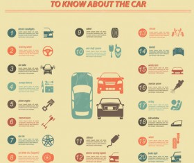 Creative car service infographics template vector 05