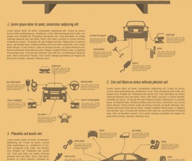 Creative car service infographics template vector 06