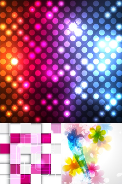 Creative neon with abstract background color vector