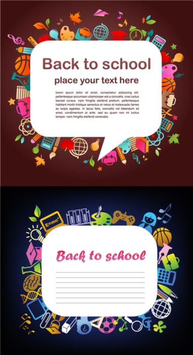 Creative back to school background vector