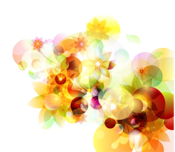 Creative colorful floral background art vector