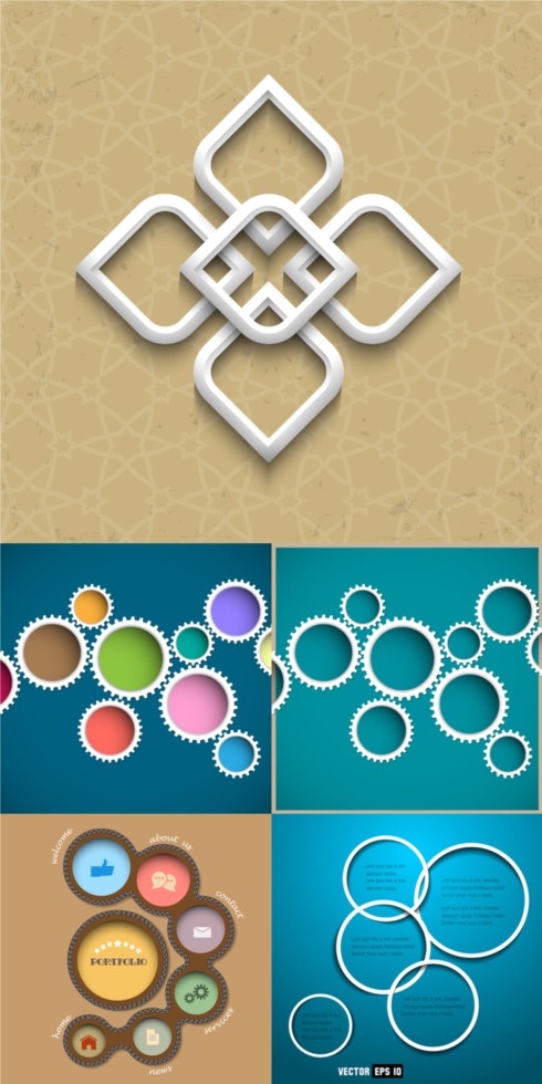 Creative Circle with modern background vector
