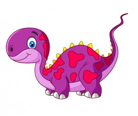 Cute cartoon dinosaur vector material 01