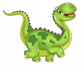 Cute cartoon dinosaur vector material 02