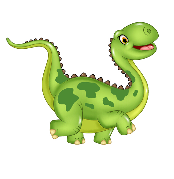 Cute cartoon dinosaur vector material 02 free download