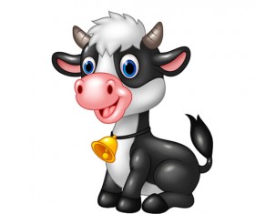 Cute cartoon goat vector