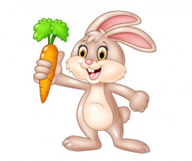 Cute cartoon rabbit vector design 01