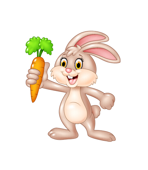 Cute cartoon rabbit vector design 01