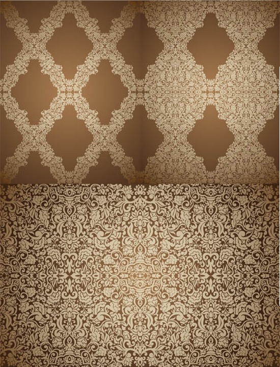 Damask art pattern vectors