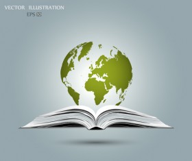 Ecology with book concepts template vector 06