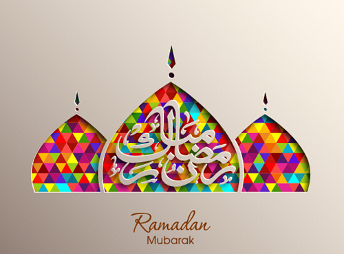 Eid mubarak layered background vector 05
