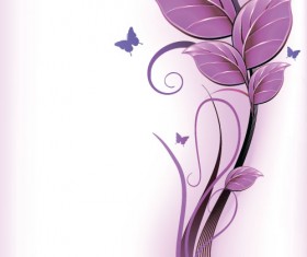 Elegant leaves art background vector 01