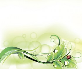 Elegant leaves art background vector 02
