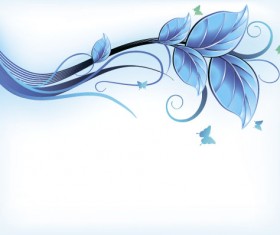 Elegant leaves art background vector 03