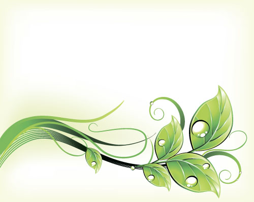 Elegant leaves art background vector 06