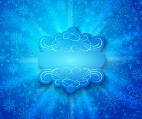 Elegant new year card with snowflake pattern vector 04