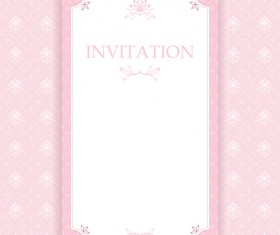 Elegant pink invitation card vector