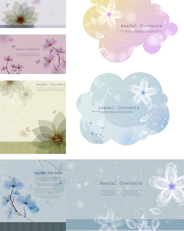 Elegant flower dream background vector