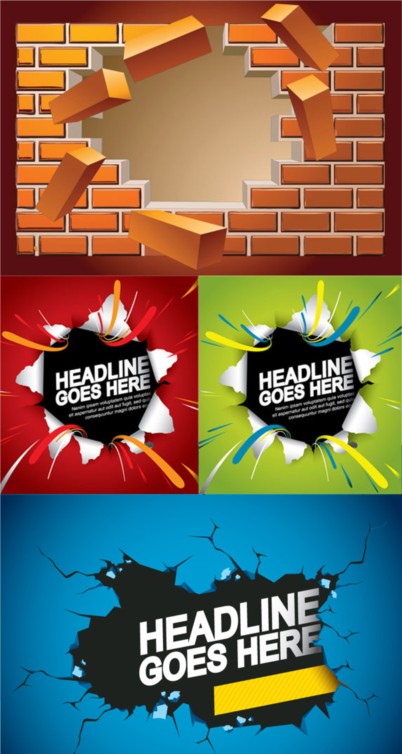 Explosion wall background vector