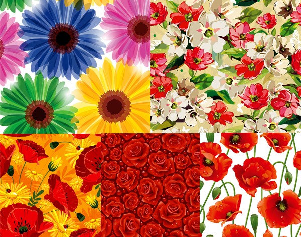 Fashion flowers backgrounds art vector