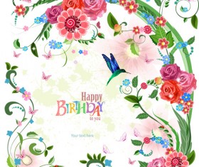 Flower holiday invitation cards vectors 06