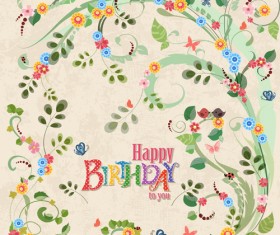 Flower holiday invitation cards vectors 08