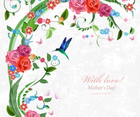 Flower holiday invitation cards vectors 09