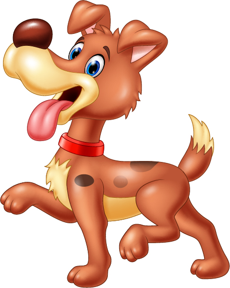 Funny dog cartoon vector 01 free download