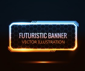Futuristic banner concept vector 01