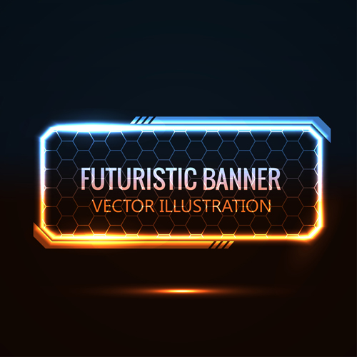 Futuristic banner concept vector 01